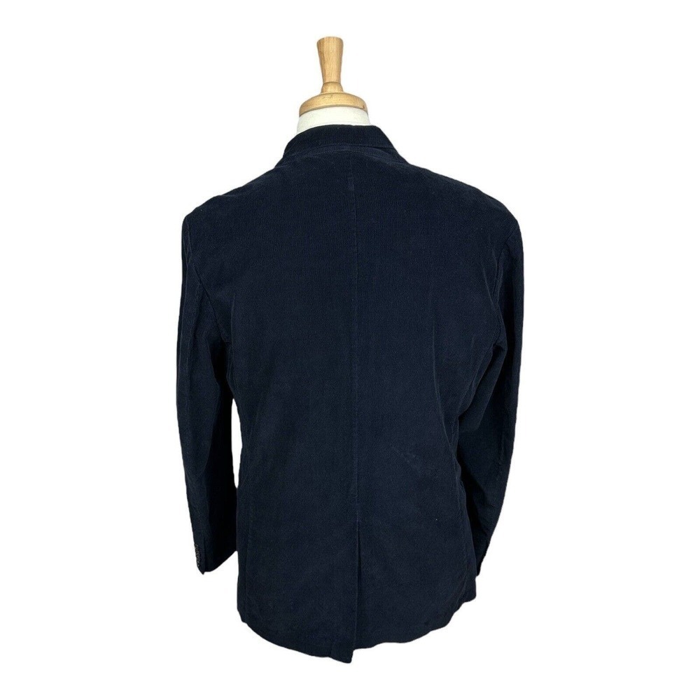 J Crew Blue Cotton Corduroy‎ Half Lined Mens Blazer Size Large - Picture 3 of 5